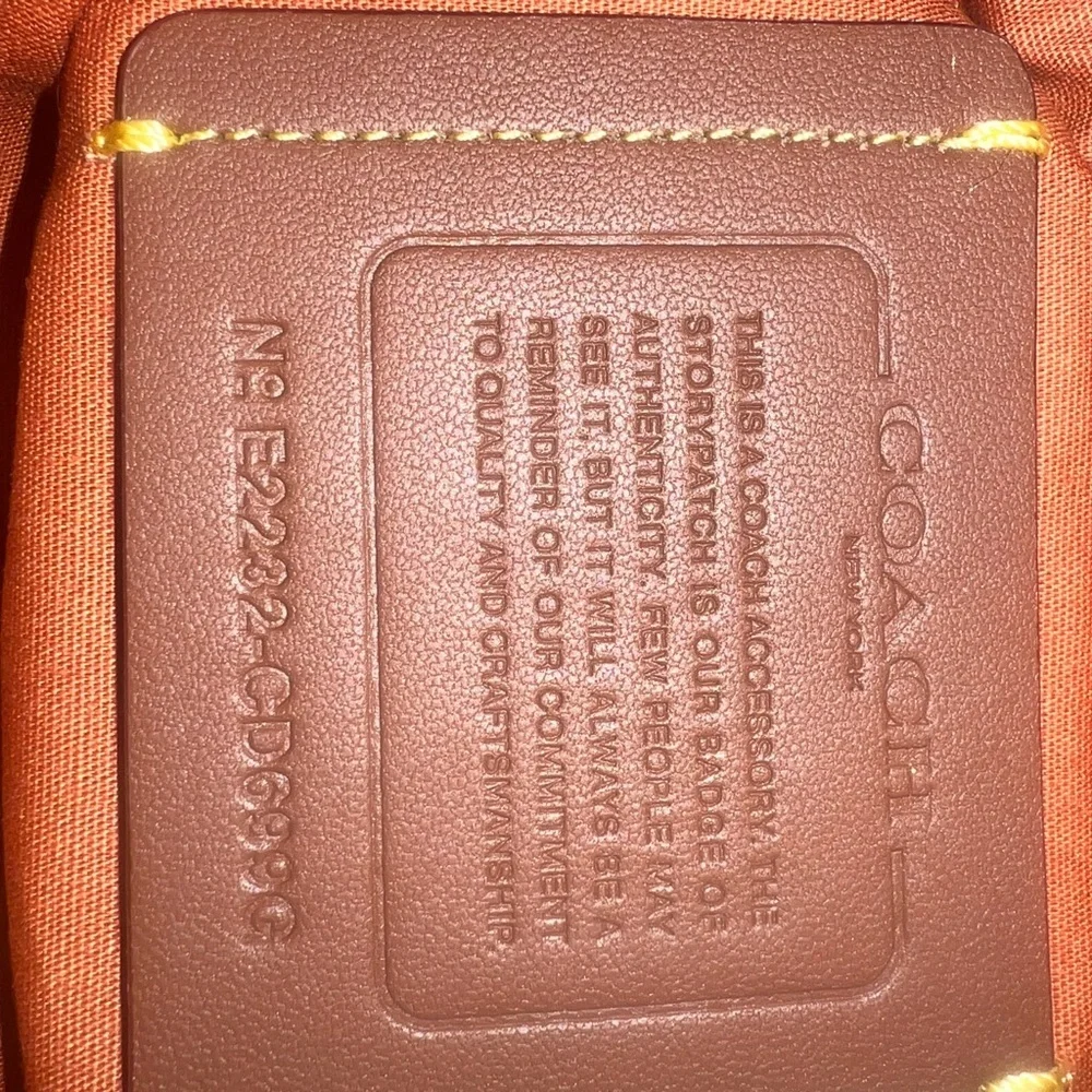 Coach Canvas Pouch with Gold Turnlock